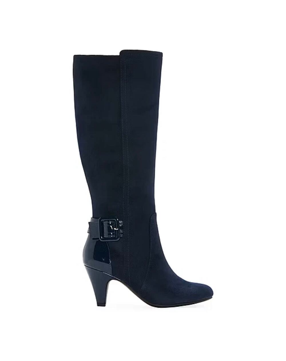 NEW! 9.5M East 5th Savio Womens Cone Heel Dress Boots Black